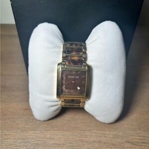 Michael Kors Gold and Tortoiseshell Watch